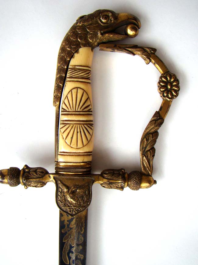 A fine American eagle pommel Naval officer's sword circa 1815-1825